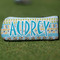 Abstract Teal Stripes Putter Cover - Front