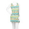 Abstract Teal Stripes Racerback Dress - On Model - Front