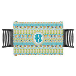 Abstract Teal Stripes Tablecloth - 58"x58" (Personalized)