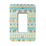 Abstract Teal Stripes Rocker Style Light Switch Cover