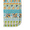 Abstract Teal Stripes Sanitizer Holder Keychain - Detail