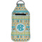 Abstract Teal Stripes Sanitizer Holder Keychain - Large (Front)