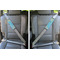 Abstract Teal Stripes Seat Belt Covers (Set of 2 - In the Car)