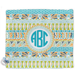 Abstract Teal Stripes Security Blanket - Single Sided (Personalized)