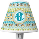 Abstract Teal Stripes Shade Night Light (Personalized)