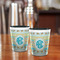 Abstract Teal Stripes Shot Glass - Two Tone - LIFESTYLE
