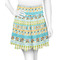 Abstract Teal Stripes Skater Skirt