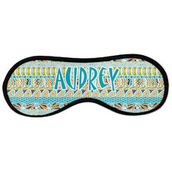 Abstract Teal Stripes Sleeping Eye Masks - Large (Personalized)