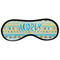 Abstract Teal Stripes Sleeping Eye Mask - Front Large