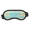 Abstract Teal Stripes Sleeping Eye Masks - Front View