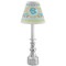 Abstract Teal Stripes Small Chandelier Lamp - LIFESTYLE (on candle stick)
