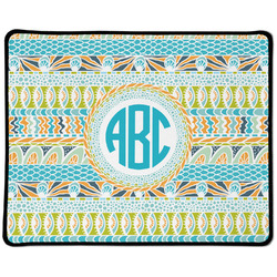 Abstract Teal Stripes Large Gaming Mouse Pad - 12.5" x 10" (Personalized)