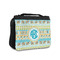 Abstract Teal Stripes Small Travel Bag - FRONT