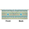 Abstract Teal Stripes Small Zipper Pouch Approval (Front and Back)