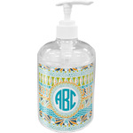 Abstract Teal Stripes Acrylic Soap & Lotion Bottle (Personalized)