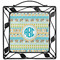 Abstract Teal Stripes Square Trivet - w/tile
