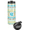 Abstract Teal Stripes Stainless Steel Tumbler
