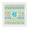 Abstract Teal Stripes Standard Decorative Napkin - Front View