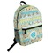 Abstract Teal Stripes Student Backpack (Personalized)