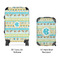 Abstract Teal Stripes Suitcase Set 4 - APPROVAL