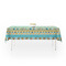 Abstract Teal Stripes Tablecloths (58"x102") - MAIN