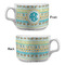 Abstract Teal Stripes Tea Cup - Single Apvl