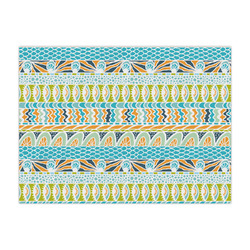 Abstract Teal Stripes Large Tissue Papers Sheets - Heavyweight