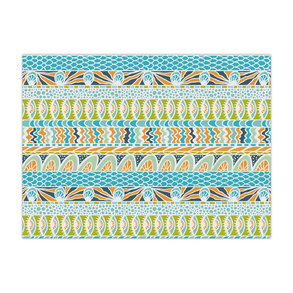 Custom Abstract Teal Stripes Large Tissue Papers Sheets - Heavyweight