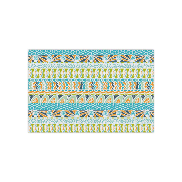 Custom Abstract Teal Stripes Small Tissue Papers Sheets - Heavyweight