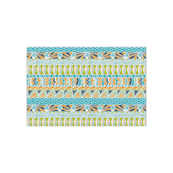 Custom Abstract Teal Stripes Tissue Paper Sheets - Small - Heavyweight