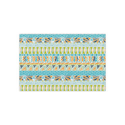 Abstract Teal Stripes Small Tissue Papers Sheets - Lightweight