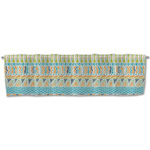 Abstract Teal Stripes Valance (Personalized)