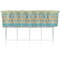 Abstract Teal Stripes Valance
