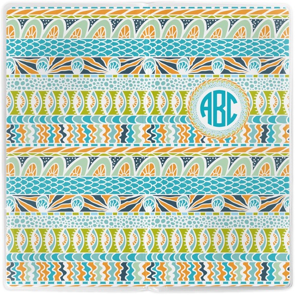 Abstract Teal Stripes Vinyl Document Wallet - Apvl