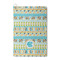 Abstract Teal Stripes Waffle Weave Golf Towel (Personalized)