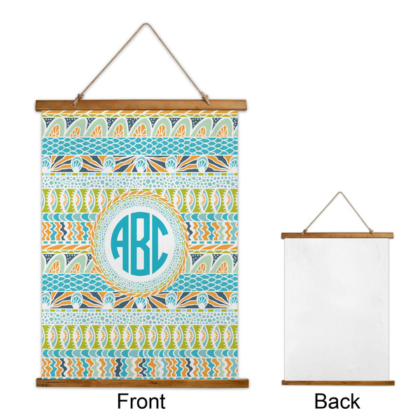 Abstract Teal Stripes Wall Hanging Tapestry - Portrait - APPROVAL