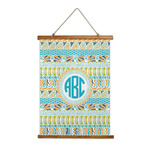 Abstract Teal Stripes Wall Hanging Tapestry (Personalized)