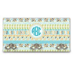 Abstract Teal Stripes Wall Mounted Coat Rack (Personalized)