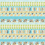 Abstract Teal Stripes Wallpaper & Surface Covering (Water Activated 24"x 24" Sample)