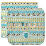 Abstract Teal Stripes Facecloth / Wash Cloth (Personalized)