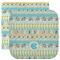 Abstract Teal Stripes Washcloth / Face Towels