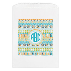 Abstract Teal Stripes Treat Bag (Personalized)