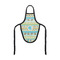 Abstract Teal Stripes Wine Bottle Apron - FRONT/APPROVAL