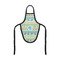 Abstract Teal Stripes Bottle Apron (Personalized)