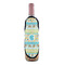 Abstract Teal Stripes Wine Bottle Apron - IN CONTEXT