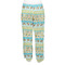 Abstract Teal Stripes Women's Pj on model - Back
