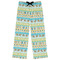 Abstract Teal Stripes Womens Pjs - Flat Front