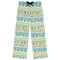 Abstract Teal Stripes Womens Pajama Pants - S