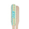 Abstract Teal Stripes Wooden Food Pick - Paddle - Single Sided - Front & Back
