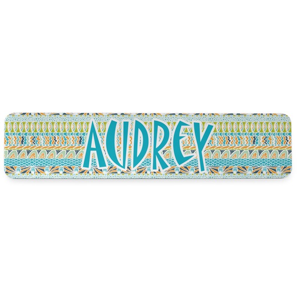 Abstract Teal Stripes Wrist Rest - Apvl